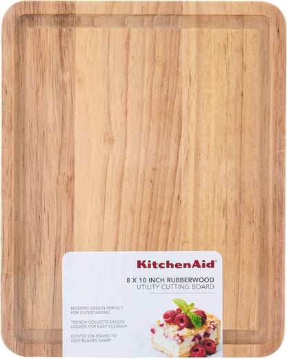 KitchenAid Rubberwood Cutting Board 8-inch x 10-Inch
