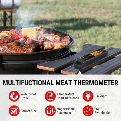 2-in-1 Infrared Thermometer Gun with Meat Probe