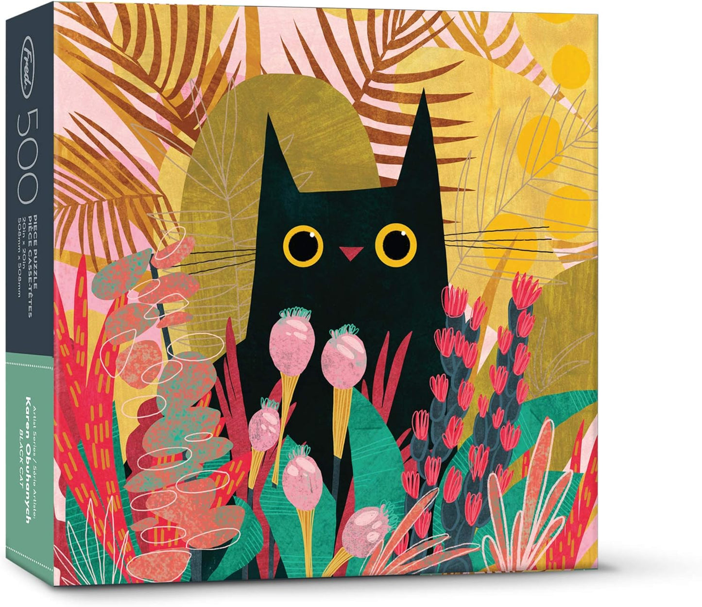 FRED Black CAT by Karen Obuhanych, 500 Piece Puzzle