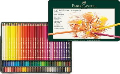 Faber-Castell Polychromos Artists' Color Pencils | Tin of 120 Colors
