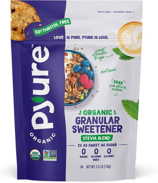 Pyure Organic Stevia Blend | Zero Calorie Sugar Substitute, 24 Oz Pouch