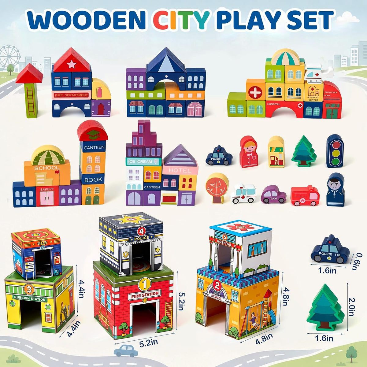 Wooden Building Blocks for Toddlers