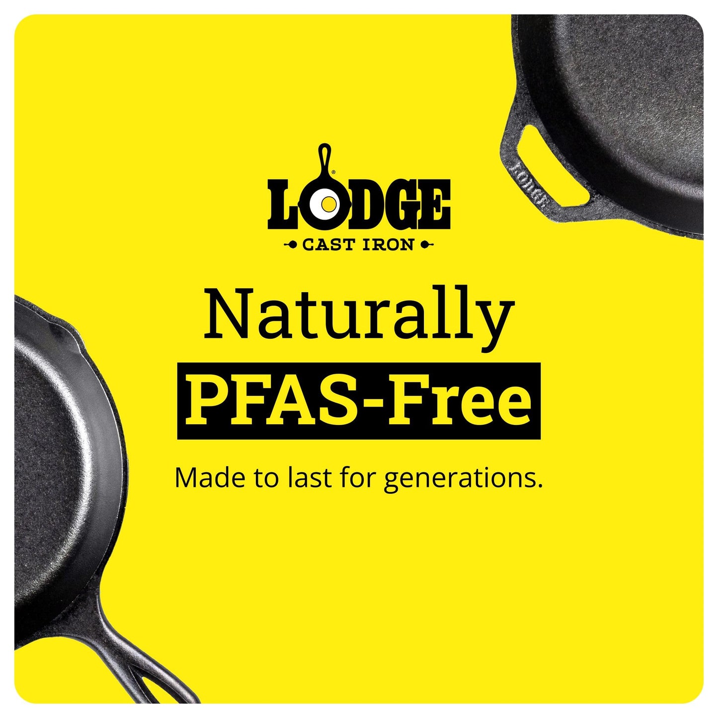 Lodge Pre-Seasoned Cast Iron Skillet Set, 8, 10.25 and 12 Inches