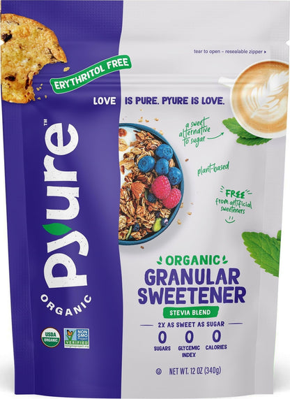 Pyure Organic Stevia Blend | Zero Calorie Sugar Substitute, 24 Oz Pouch