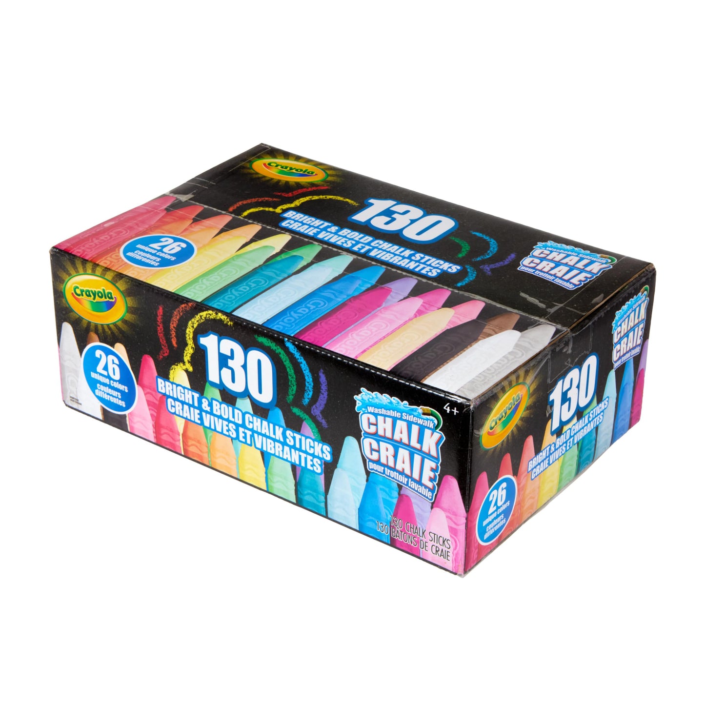 Crayola Ultimate Washable Chalk Collection (64ct), Essential Easter Basket Stuffers, Bulk Outdoor Sidewalk Chalk for Kids, Outdoor Activities & Spring Crafts, Gifts for Kids
