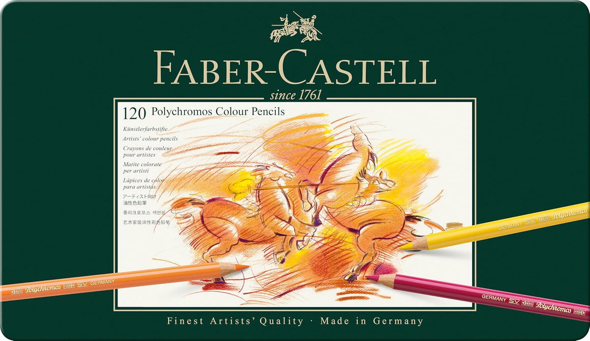 Faber-Castell Polychromos Artists' Color Pencils | Tin of 120 Colors