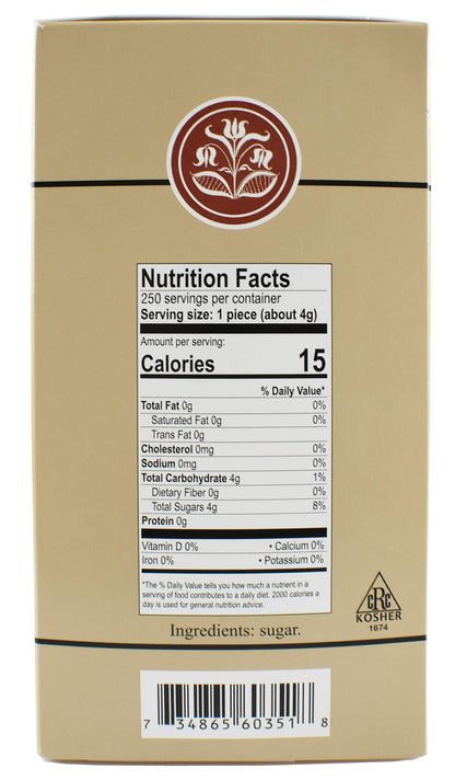 White Sugar Cubes Pure Cane Non-GMO Raw Sweetener