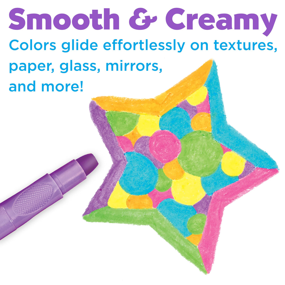 Mixed Media Gel Stick Crayons 12 Colors