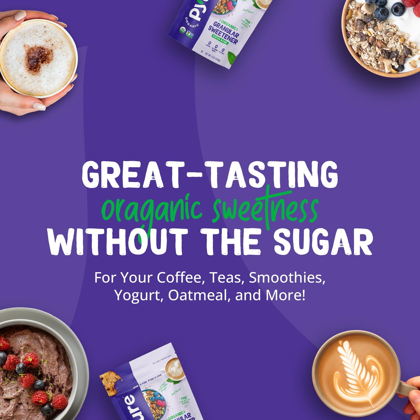 Pyure Organic Stevia Blend | Zero Calorie Sugar Substitute, 24 Oz Pouch
