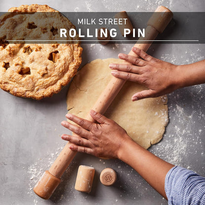 Beechwood Rolling Pin with Height Guides