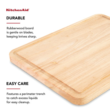 KitchenAid Rubberwood Cutting Board 8-inch x 10-Inch