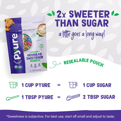 Pyure Organic Stevia Blend | Zero Calorie Sugar Substitute, 24 Oz Pouch