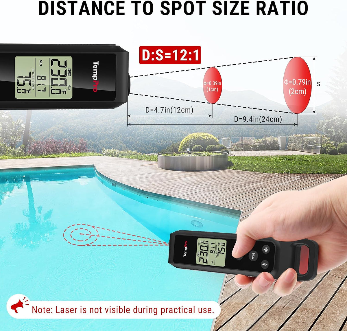 2-in-1 Infrared Thermometer Gun with Meat Probe
