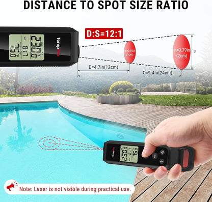 2-in-1 Infrared Thermometer Gun with Meat Probe