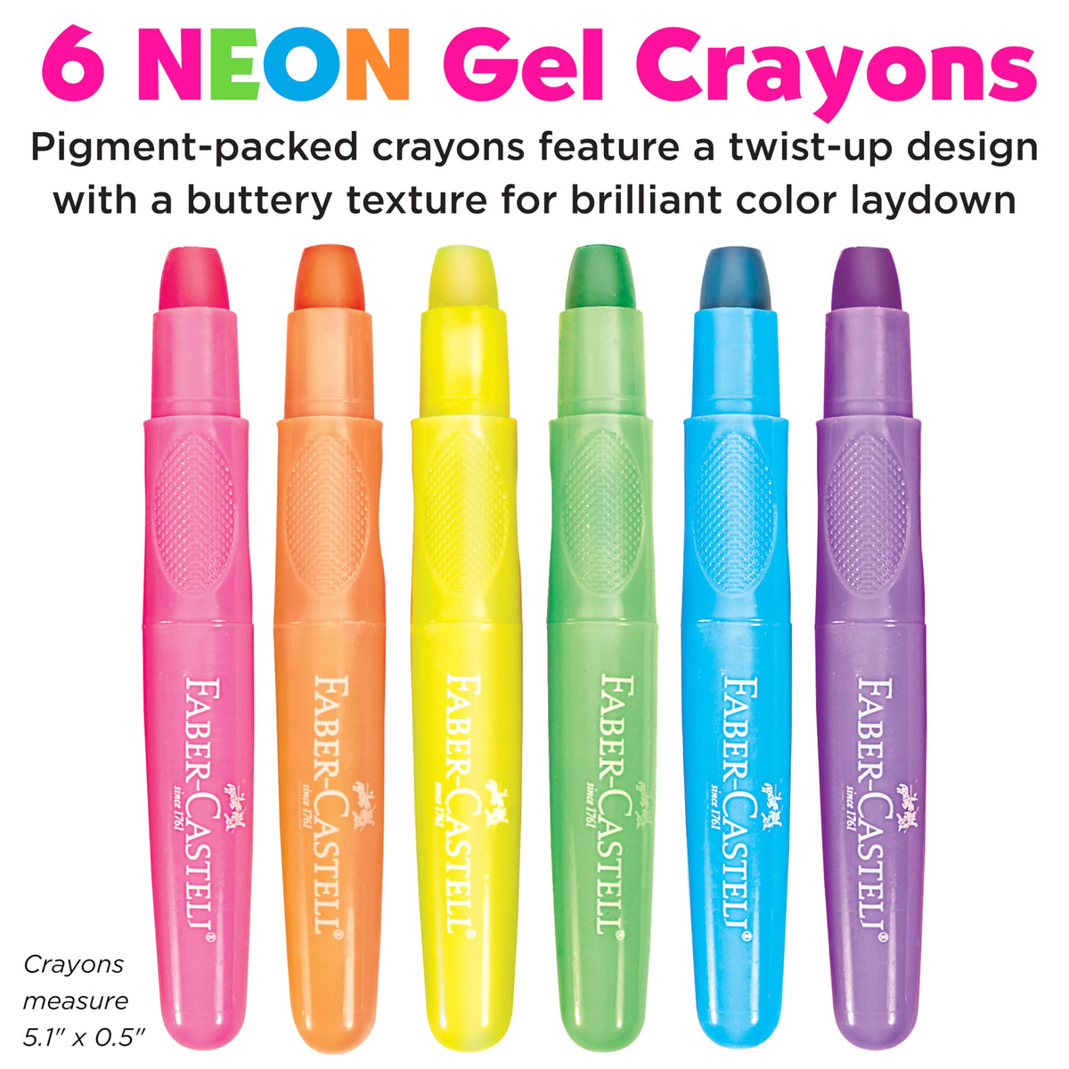 Mixed Media Gel Stick Crayons 12 Colors