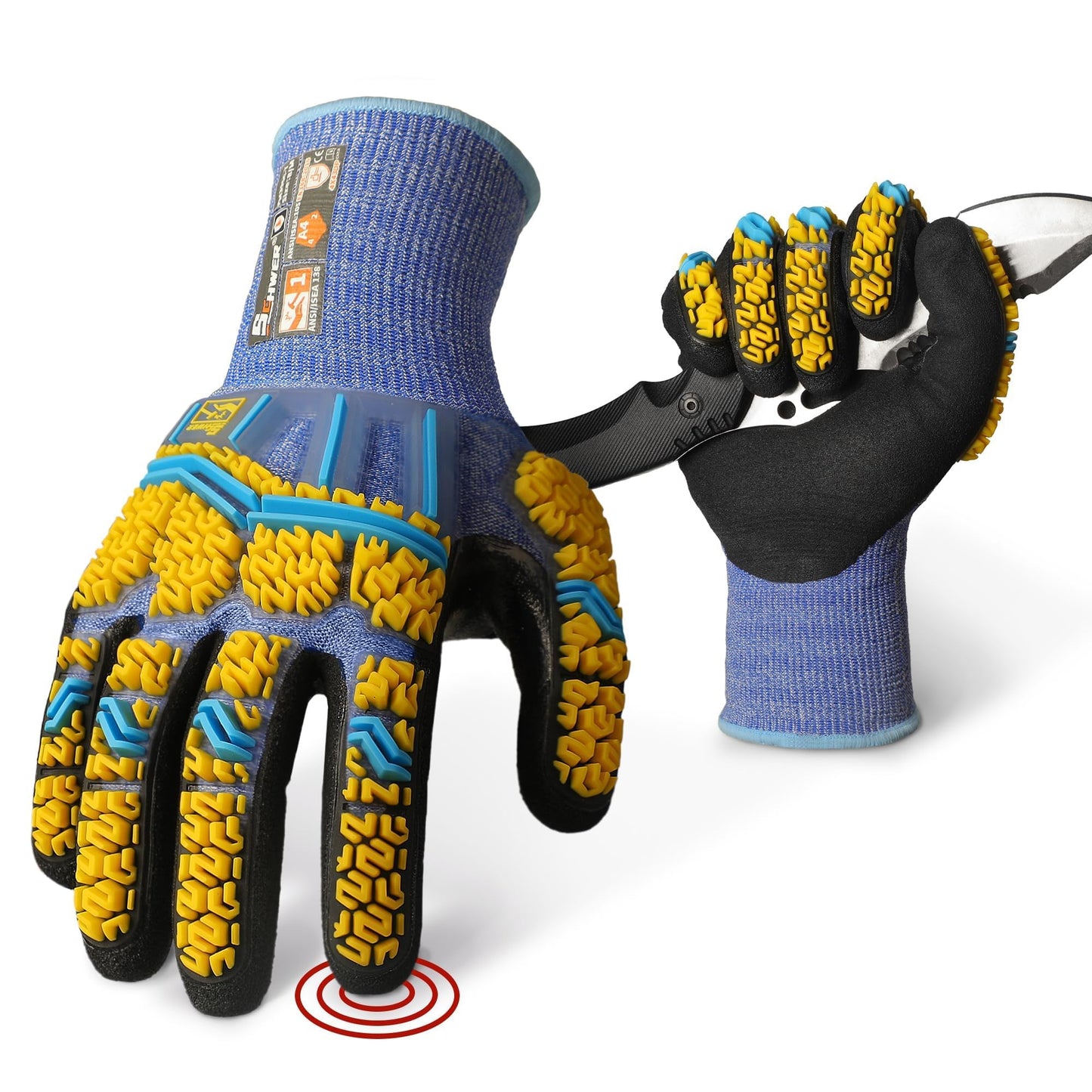 Schwer A4 AIR-SKIN Cut Resistant Work Gloves with Extreme Lightweight & Thin, Grip Glove for Fishing, Refined Work, Gardening Gloves for Yard, Touchscreen, 3D-Comfort Fit, Men Women Gifts, AR3900, L