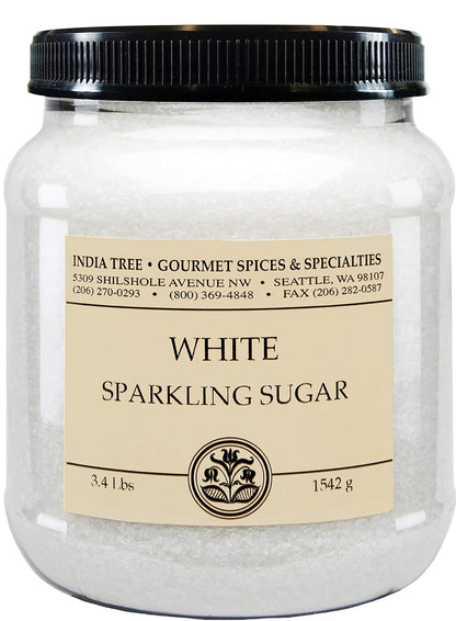 India Tree White Sparkling Sugar, 3.4 lb Canister, Granules