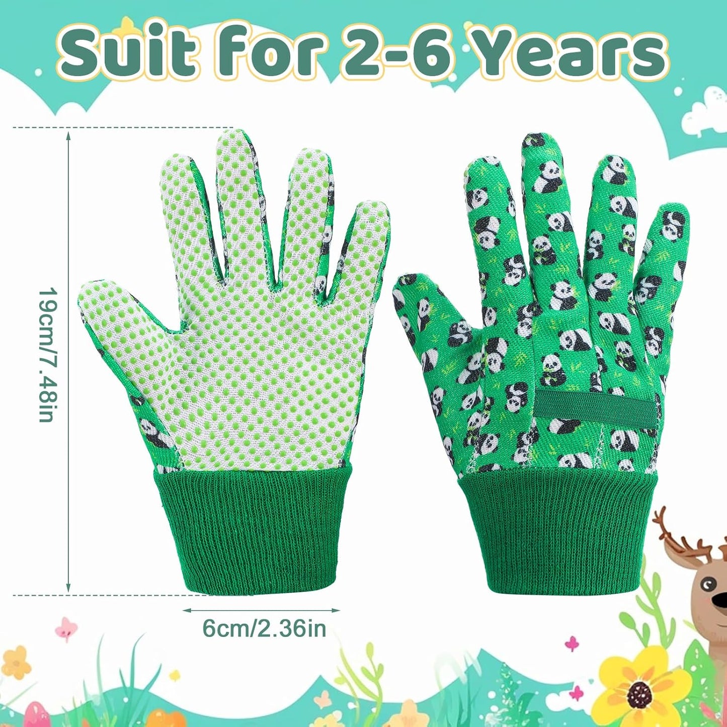Gardening and Garden Gloves for Toddler, Children's Yard Work Glove, Age 2-6