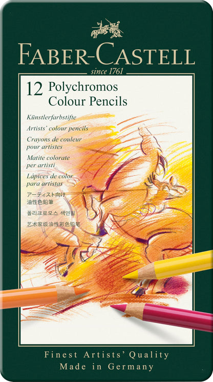 Faber-Castell Polychromos Artists' Color Pencils | Tin of 120 Colors