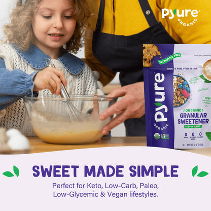 Pyure Organic Stevia Blend | Zero Calorie Sugar Substitute, 24 Oz Pouch