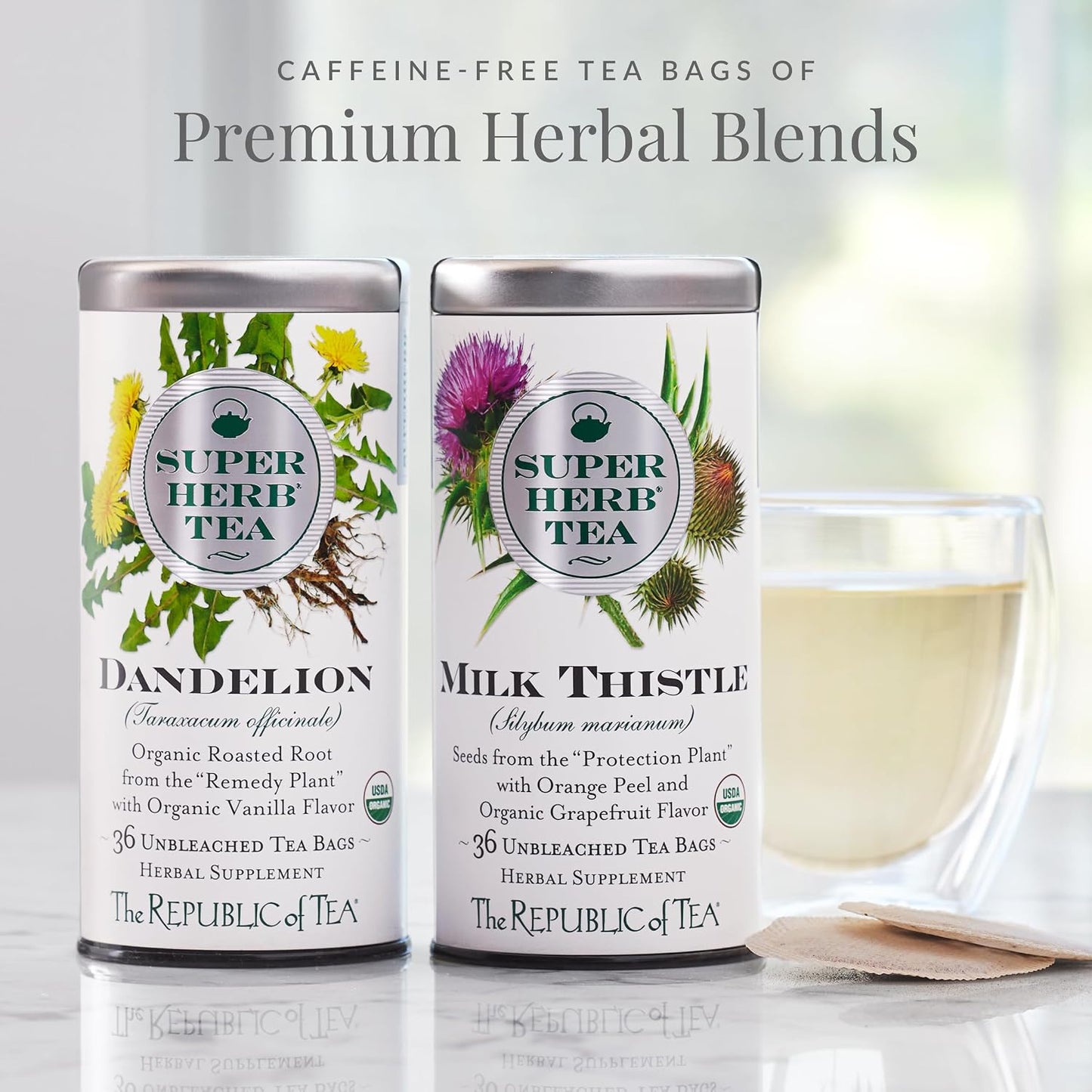 Organic Elderflower SuperHerb Tea Naturally Caffeine-Free 36 Ct. | The Republic of Tea
