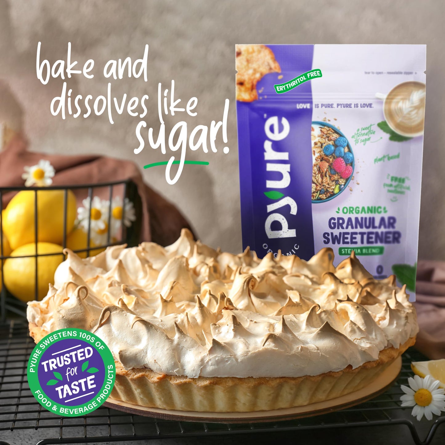 Pyure Organic Stevia Blend | Zero Calorie Sugar Substitute, 24 Oz Pouch