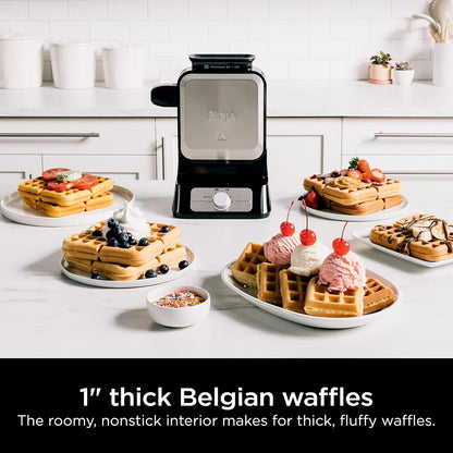 1-inch thick Belgian waffles from the Ninja NeverStick PRO