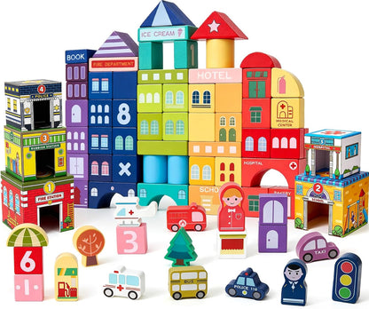 Wooden Building Blocks for Toddlers