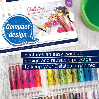 Mixed Media Gel Stick Crayons 28 Colors