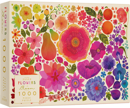 Elena Essex 1000 piece Puzzle for Adults - Flowers in Bloom | Puzzles for Adults 1000 Pieces | Colorful Floral Rainbow Gradient Jigsaw | jigsaws Size 20x28 inches