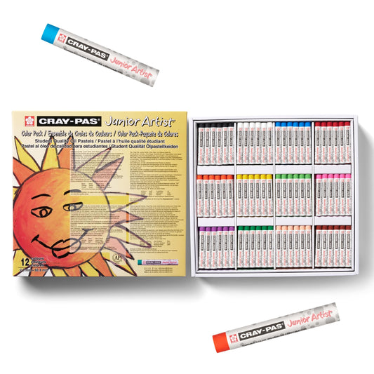SAKURA Cray-Pas Junior Artist Oil Pastels, 16 Count (Pack of 1), Colors may vary