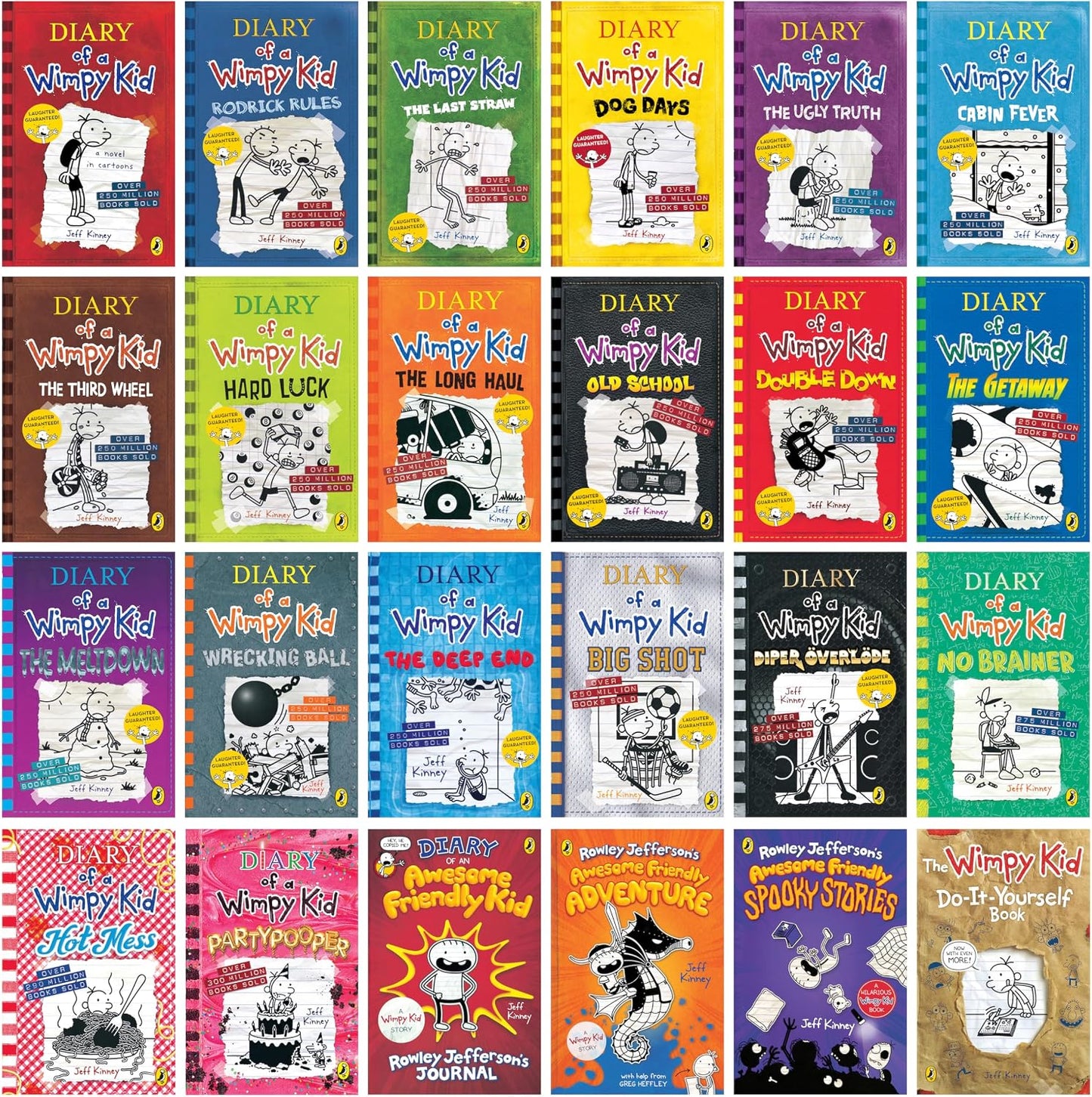 Diary of a Wimpy Kid Complete Boxed Set Books 1–24 by Jeff Kinney | 24 Books Collection | Children's Humor, Adventure & Graphic Novel Series (Jeff Kinney Diary Of A Wimpy Kid)