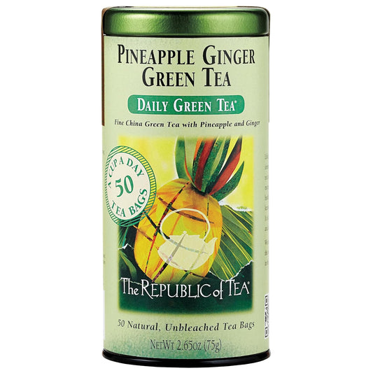 Daily Green Pineapple Ginger Green Tea, 50 Ct | The Republic of Tea