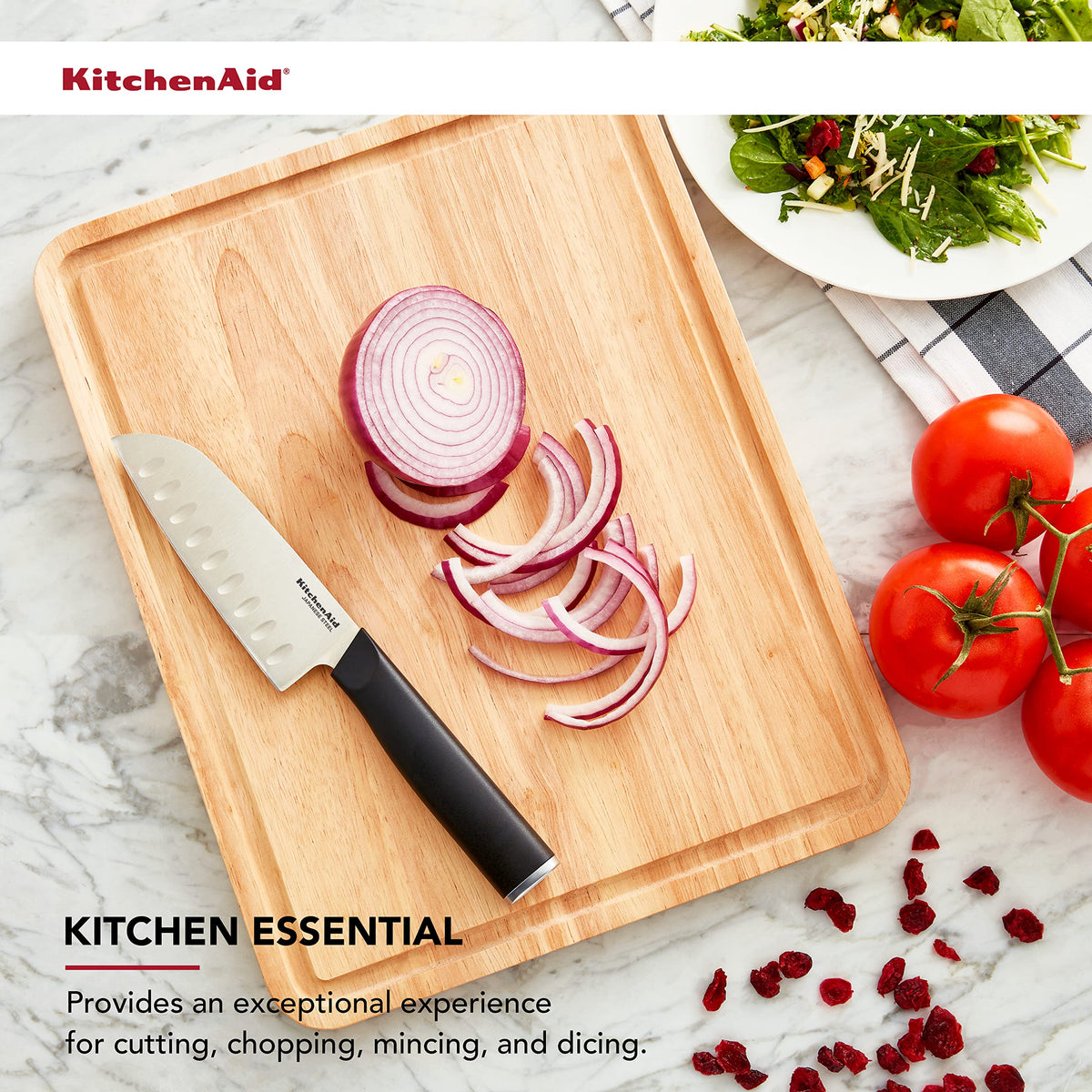 KitchenAid Rubberwood Cutting Board 8-inch x 10-Inch
