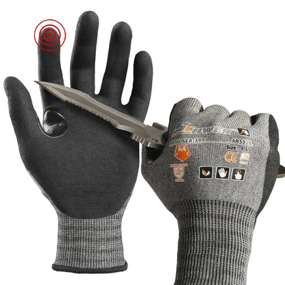 Schwer A4 AIR-SKIN Cut Resistant Work Gloves with Extreme Lightweight & Thin, Grip Glove for Fishing, Refined Work, Gardening Gloves for Yard, Touchscreen, 3D-Comfort Fit, Men Women Gifts, AR3900, L
