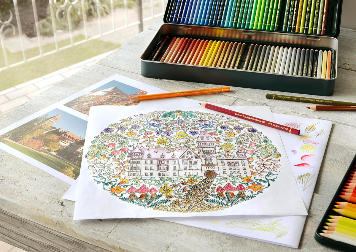 Faber-Castell Polychromos Artists' Color Pencils | Tin of 120 Colors