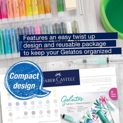 Mixed Media Gel Stick Crayons 28 Colors
