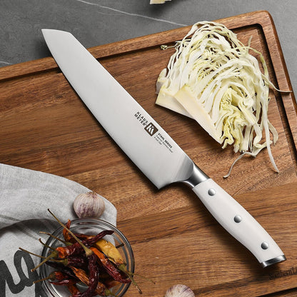 Klaus Meyer Stahl 19-Piece German Steel Kitchen Knife Block Set (Black) | Premium Knife Set, Long-Lasting Sharpness, Versatile Knife Choices, Space-Saving Block, Ideal For Food Prep & Large Gathering