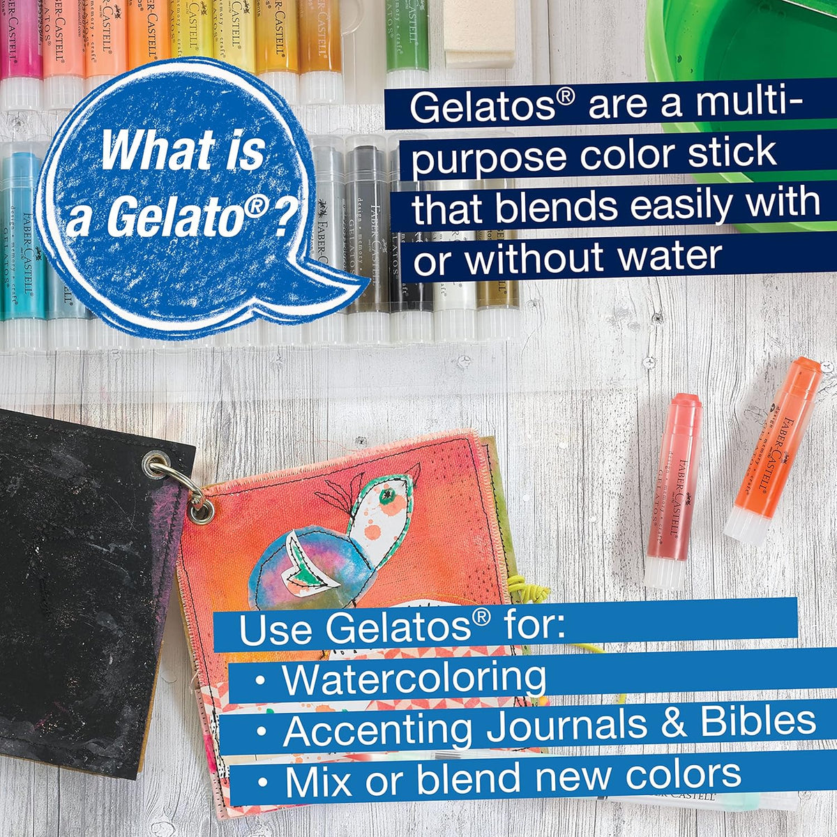Mixed Media Gel Stick Crayons 28 Colors