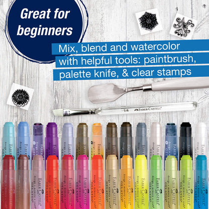 Mixed Media Gel Stick Crayons 28 Colors