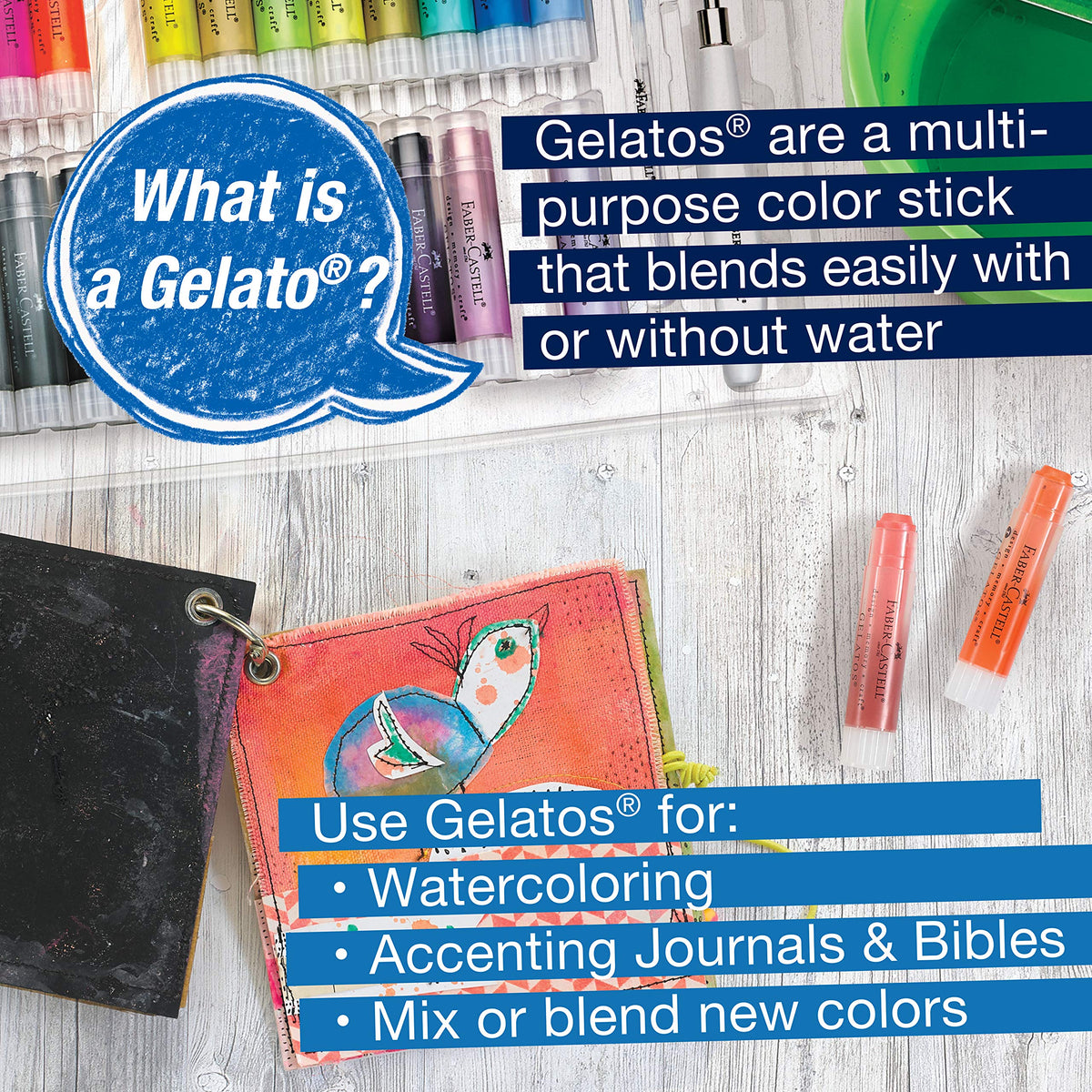 Mixed Media Gel Stick Crayons 28 Colors