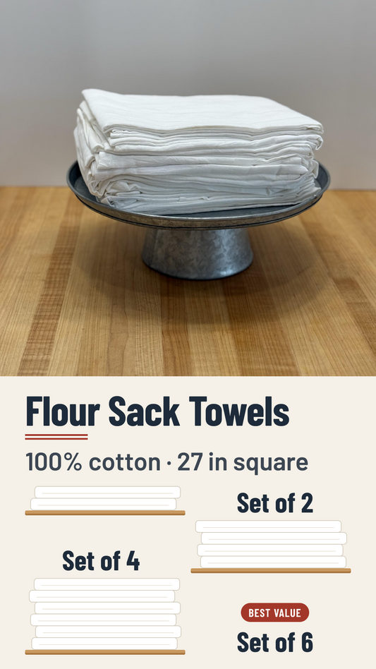 Flour Sack Towels in Sets of 2, 4, & 6