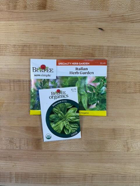 Illustrative  Italian herb seeds 