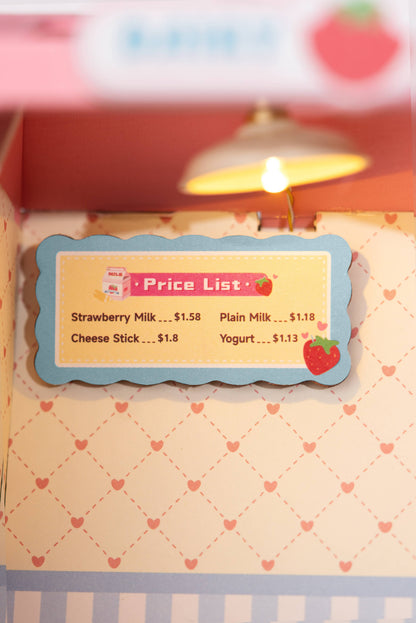 Strawberry Milk Box ROBOTIM Rolife DIY Miniature House