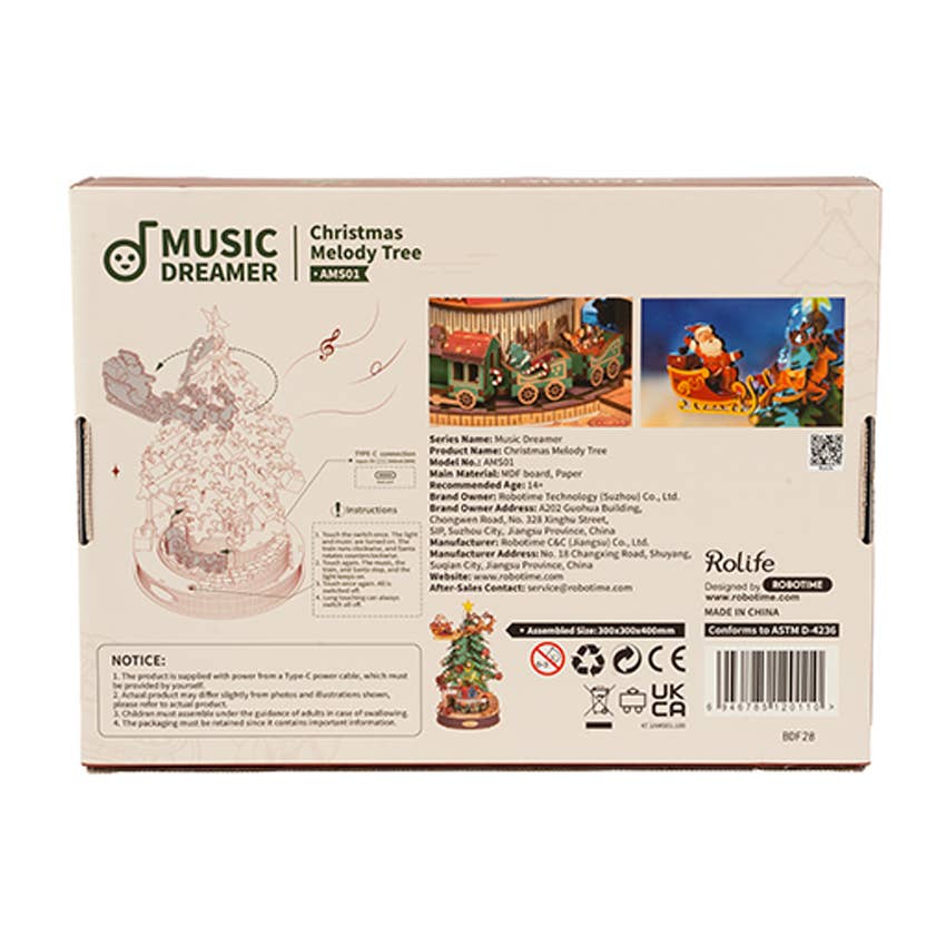 Christmas Melody Tree Rolife  Music Dreamer DIY Wooden