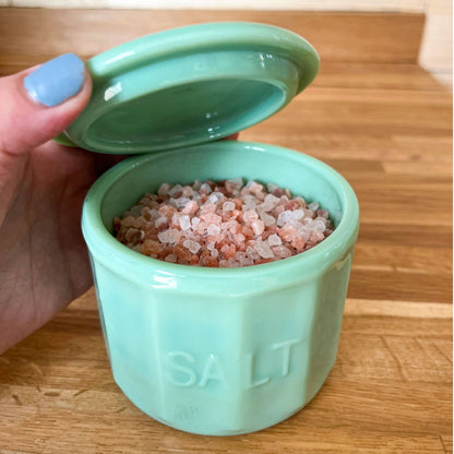 Glass Collection Salt Cellar With Lid