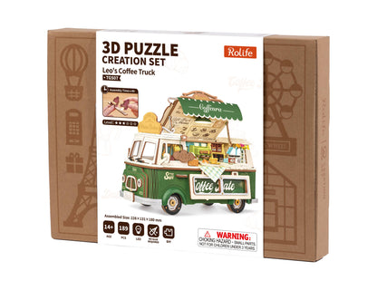 Leo's Coffee Truck Rolife 3D Wooden Puzzle