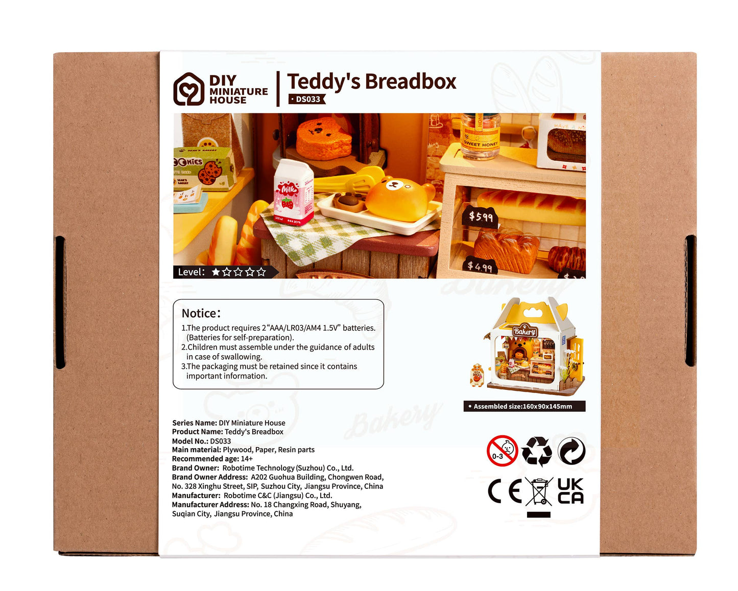 Teddy's Breadbox ROBOTIM Rolife DIY Miniature House