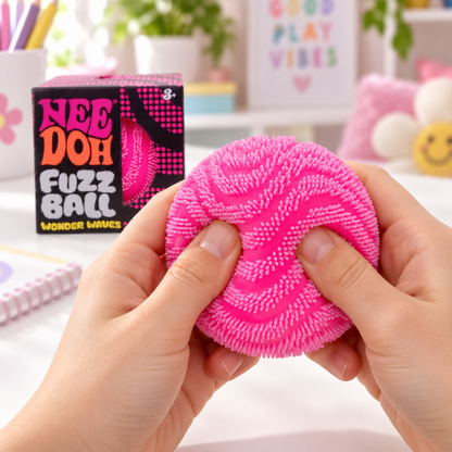 Nee-Doh Fuzz Ball Wonder Squishy | Fuzzy Color-Wave Sensory